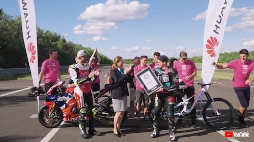 自転車 世界最速 ギネス・ワールド・レコーズ けん引 時速272キロ