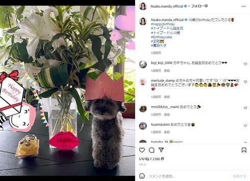 萬田久子の愛犬