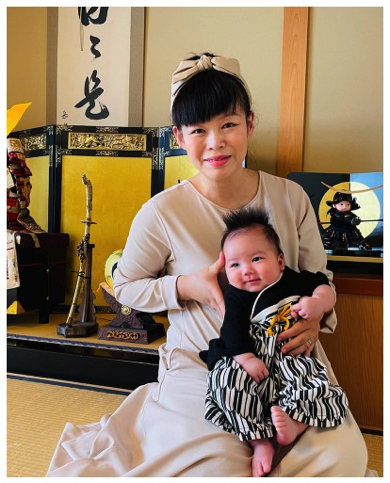 だいたひかると5カ月長男