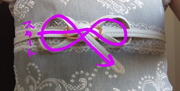 ベルトの留め方の画像