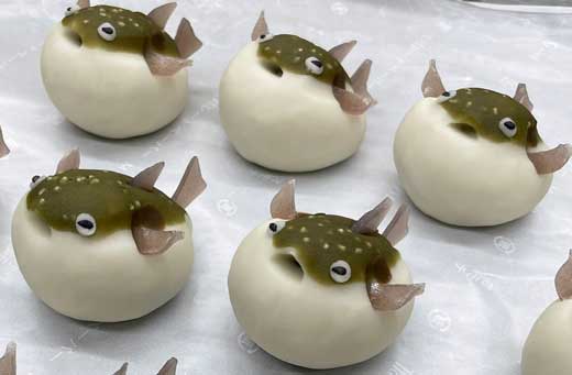 和菓子 ふぐ かわいい 和菓子處 吉祥庵