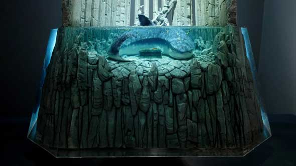 祈りの遺跡と守護者 ジオラマ レジン アート 発泡スチロール 海洋恐怖症