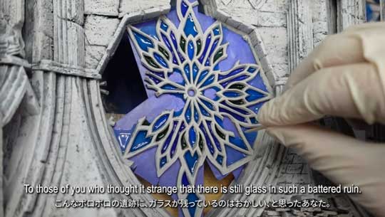 祈りの遺跡と守護者 ジオラマ レジン アート 発泡スチロール 海洋恐怖症