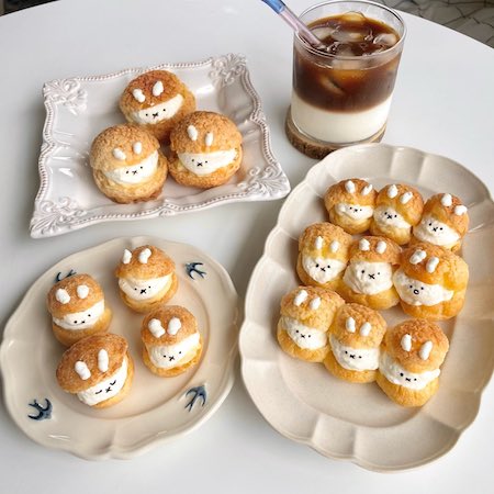  ミッフィー シュークリーム アレンジ