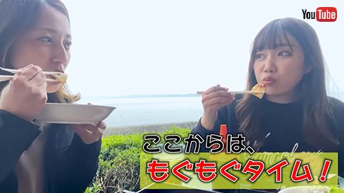 バーベキューをもぐもぐ