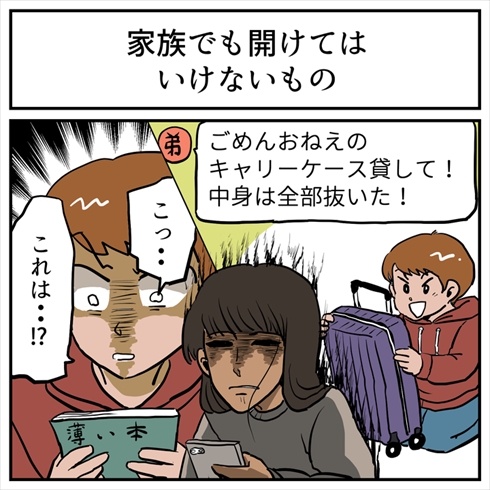 キャリーケースの薄い本たち