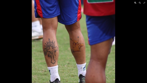 ピカチュウ選手のピカチュウのタトゥー