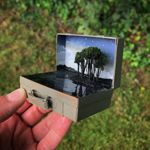 スーツケースの中のジオラマ