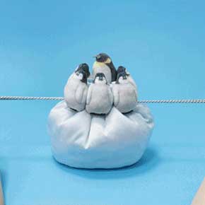 フェリシモ ギュッと集まってあったまる ペンギン きんちゃく