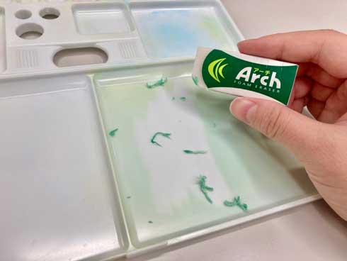 サクラクレパス 豆知識 パレット 絵の具 汚れ 落とす やり方 消しゴム