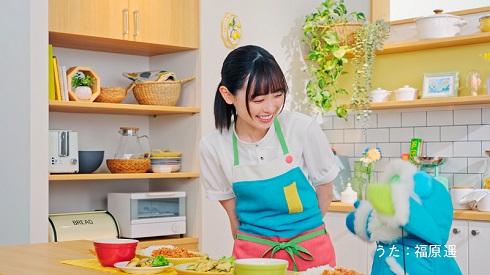 冷凍貯金クッキングに挑戦した福原遥と「れいちょクマ」