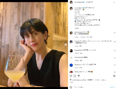 髪を切った長谷川理恵