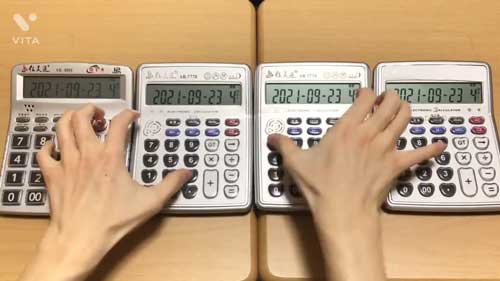 電卓 4台 演奏 初代 ポケモン オープニング 弾いてみた