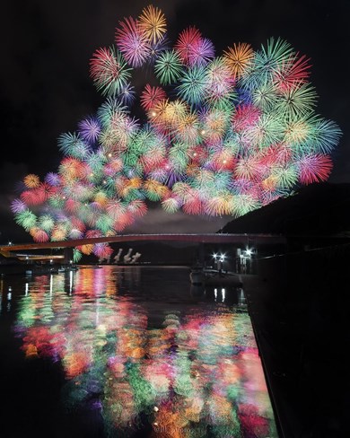 三重・きほく燈籠祭の花火が美しすぎる