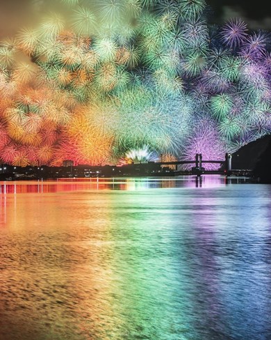 三重・きほく燈籠祭の花火が美しすぎる