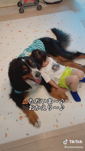 保育園から帰ったら真っ先ににぃにの元へ