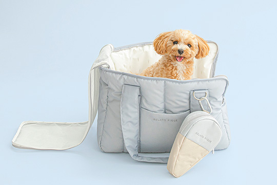 ジェラートピケキルティングキャリーバッグ