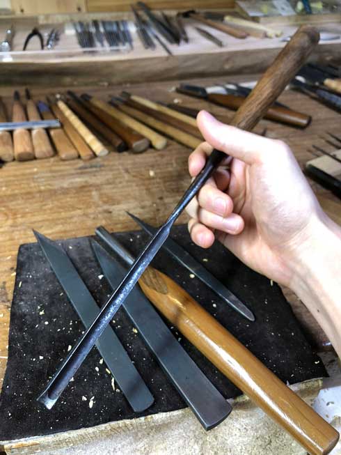 彫刻家 割り箸 自作 とうもろこし 1列だけ もぎとる 道具