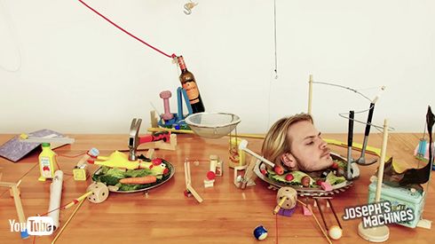 「ワイン取って」から始まるピタゴラ風の動画　テーブル切断や生きたネズミなど装置が壮大かつ緻密ですごい