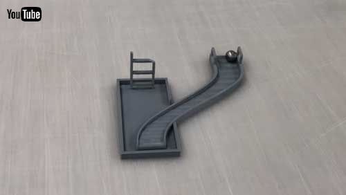 錯視 ボール 滑り台 上る 立体