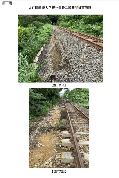 津軽線の被害状況