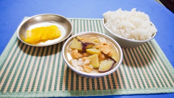 兵隊の朝食を再現したメニューの画像