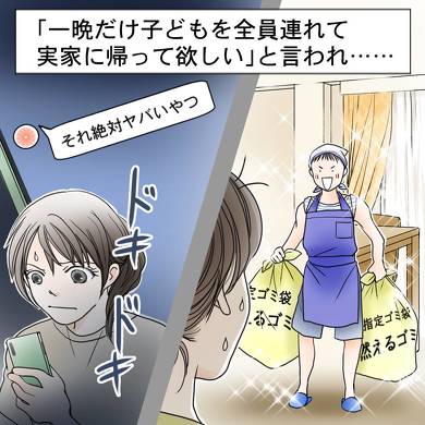 夫「一晩だけ実家に帰ってくれ」の画像