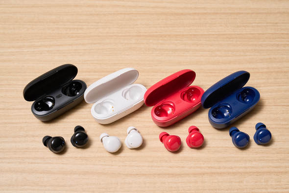 ゲオ 完全ワイヤレスイヤホン新作 GRFD-TWS DT06（ブラック・ホワイト・レッド・ネイビー）写真