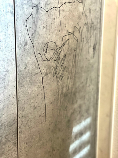 新居にいたずら書きした2歳児のアーティスト