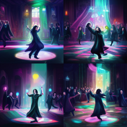 AIが描いた「ディスコで踊るスネイプ先生」
