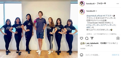 狩野舞子とブルーサンダースチアリーダーズ