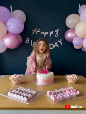 「Little Girl Surprised by Stubborn Birthday Candle || ViralHog」