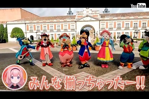 「にじさんじ」周央サンゴを迎える志摩スペイン村のキャラクター