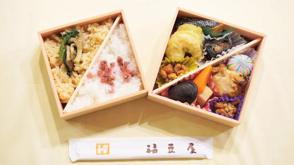 郡山の駅弁「三代目小原庄助べんとう（東北新幹線開業40周年記念掛け紙）」