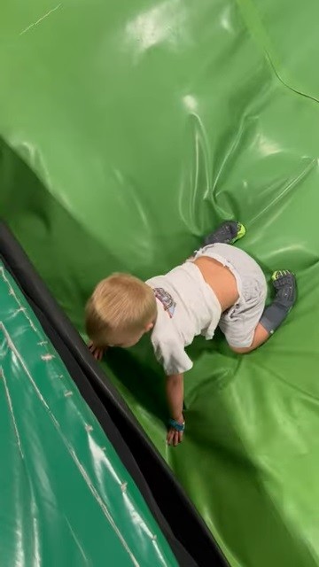 バク宙を披露したかった男の子