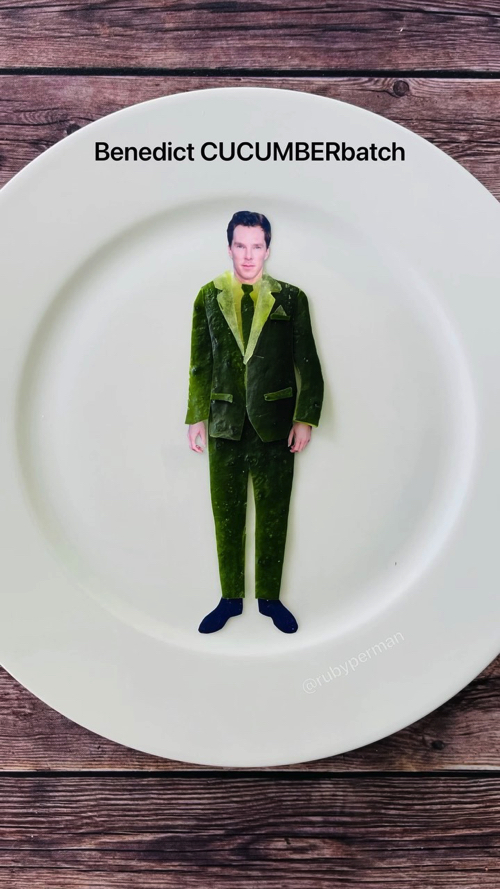 セレブの洋服を食品で再現