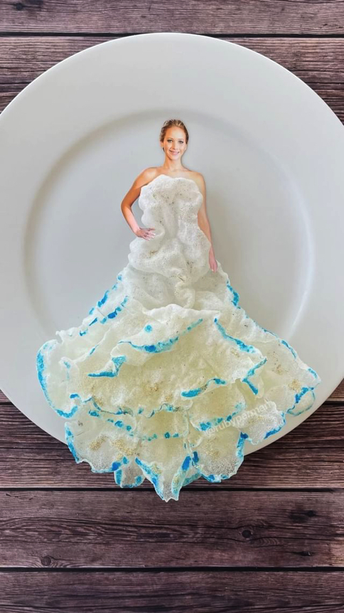 セレブの洋服を食品で再現