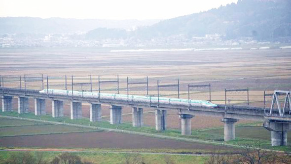 E5系新幹線電車「はやぶさ」、東北新幹線・一ノ関〜水沢江刺間