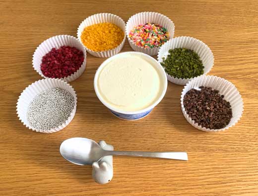 バニラアイス パーティー トッピング アラザン