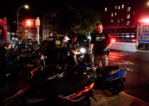 NY ニューヨーク 警察 違法 車両 押収 バイク バギー ATV