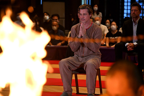 3年ぶり来日のブラッド・ピットがはじめての厄よけ