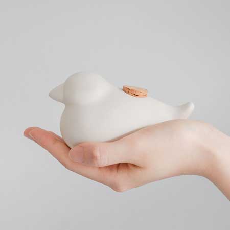 TETANPO 小鳥 陶器 ハンドウォーマー レンジで温める 小豆 鳥さん