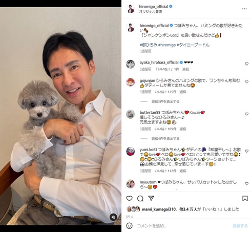 郷ひろみと愛犬