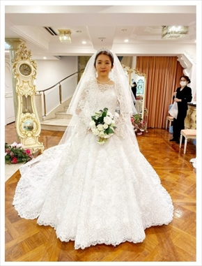 影木栄貴のウエディンドレス姿