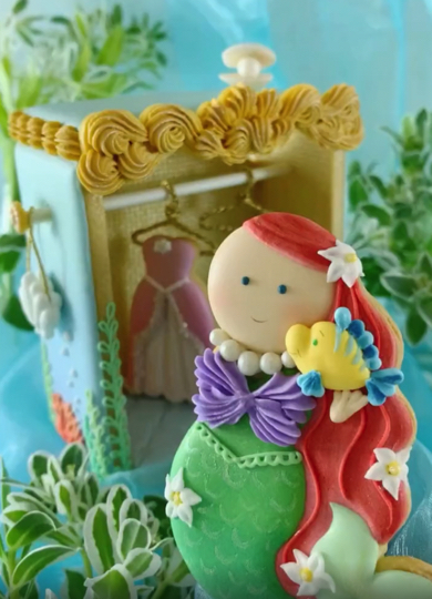 アイシングクッキーで作ったアリエルのクローゼット