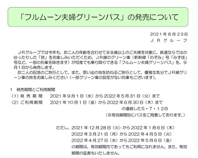 フルムーン夫婦グリーンパス