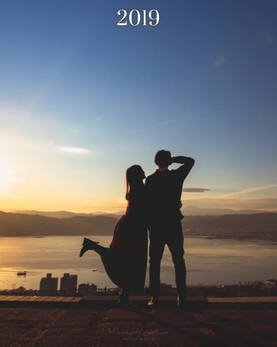 結婚記念日に同じ場所で撮り続けている家族写真