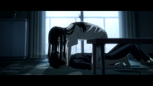 「夏へのトンネル、さよならの出口」で花城あんずが塔野カオルを“床ドン”するシーン