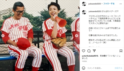 「FNNスーパータイム」時代の安藤優子と逸見政孝