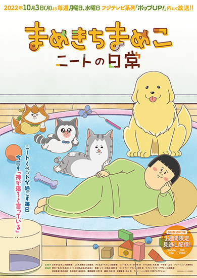 まめきちまめこニートの日常がテレビアニメ化